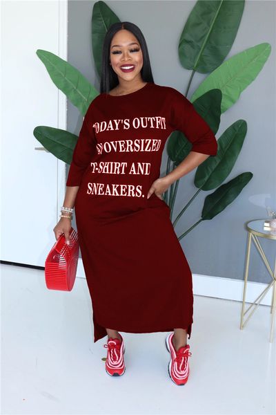 

womens autumn designer letter print dresses crew neck long sleeve solid color female clothing fashion style casual apparel, Black;gray