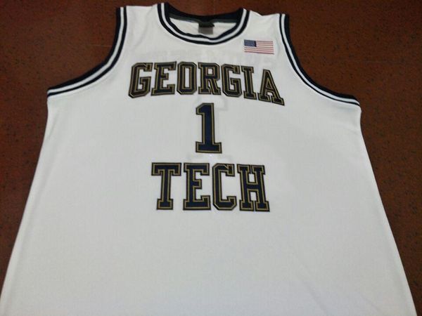 

урожай 1989 шамперт georgia tech yellow jackets джерси # 1 колледж джерси вышивка размер s-4xl или настраиваемое любое имя или номер джерси, Black;red