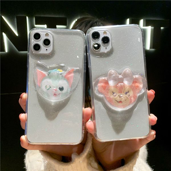 

transparent clear soft tpu cartoon cat bear mobile phone case cover for iphone 11 pro max 7 8 plus x xr
