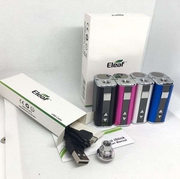 

Eleaf istick Стартовый комплект Mini 10W Батарея 1050mAh Переменный Напряжение батареи Vape Mod С USB-кабель Разъем эга 510 Thread Испаритель Pen