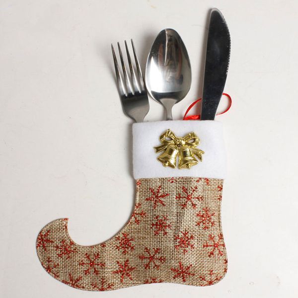 

gray brown boot shape dinner decor tableware bags cute home accessories dinnerware cover creative xmas supplies