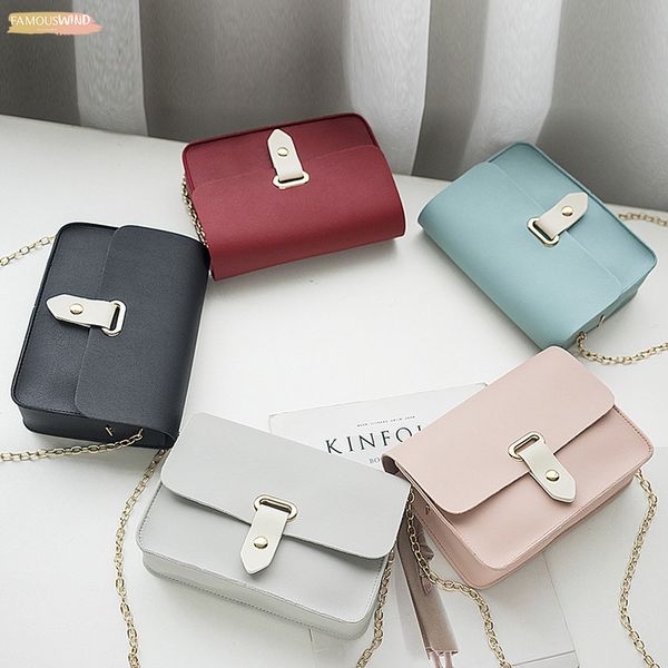 

new women messenger bags 2020 small solid female crossboby bag lock brand women handbags mini flap bag