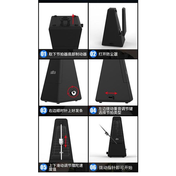 

slm-320 mechanical metronome for guitar bass piano violin musical instrument universal rhythm tempo for beginners performance