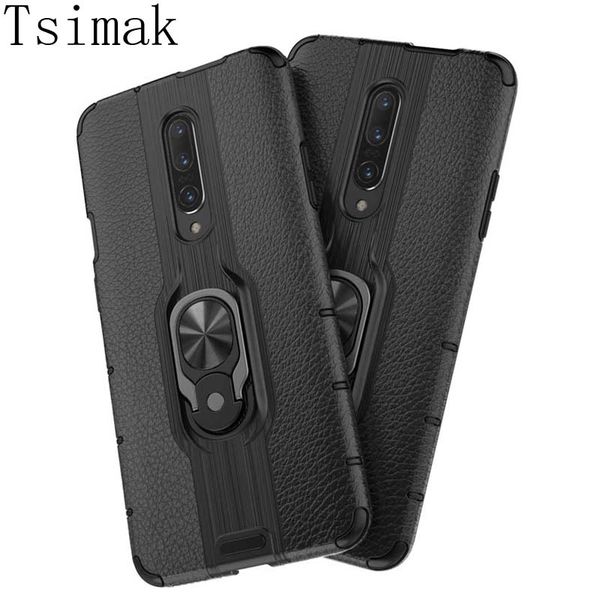 

armor case for oneplus 6 6t 7 pro one plus 6 t 7 1+7 cover case silicone shockproof ring magnetic car hold phone back coque