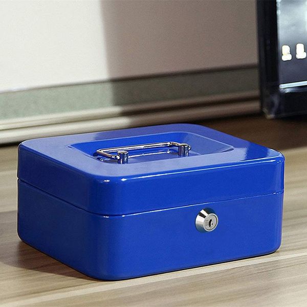

запирание малые стал кэшбокс с монетницы, lock box, синей, копилками для дома, Pink;blue