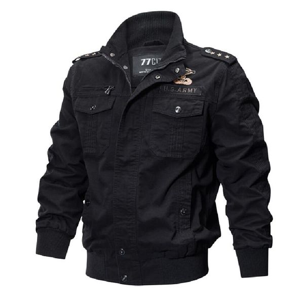

new autumn army bomber jacket men winter plus size male outwear embroidery coat army tactical jacket 5xl 6xl, Black;brown