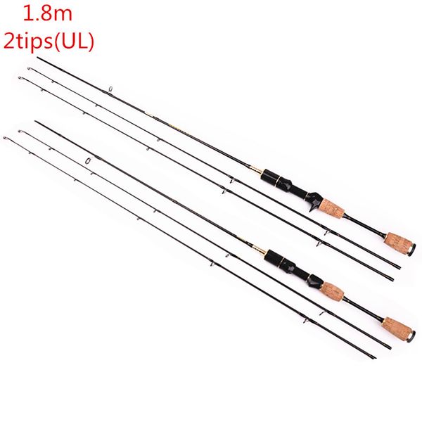 

602ul 1.8m lure fishing rod two tips stream carbon rod river fast performance ing