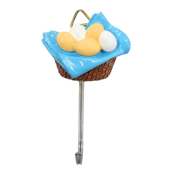 

1pc lovely egg shaped viscose hook kitchen hanger storage holder household organizer cartoon hook organizer