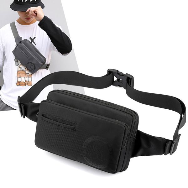 

waist bags multiple pockets waterproof men paak fashion chest bag solid color phone pouch 2021 travel male shoulder