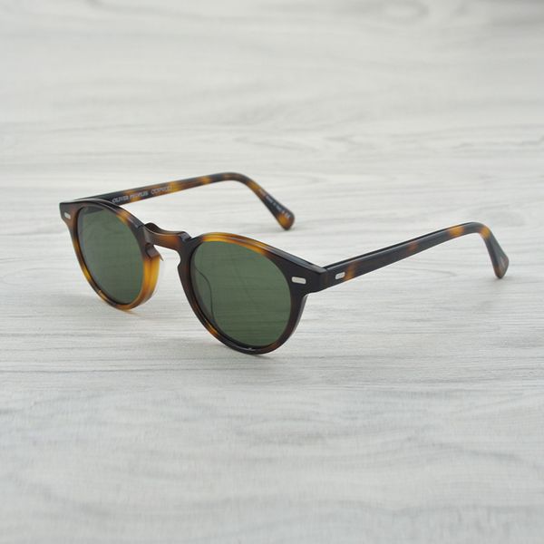 

vintage polarized sunglasses ov5186 gregory peck brand retro sun glasses for men women 100% uv400 lenses driving sunglass, White;black