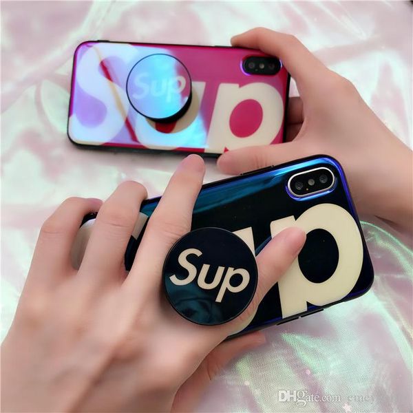 

soft silicon case for iphone 11 pro max x xs,xs max xr 8 8plus 7 7plus 6 6s plus expanding holder stand mirror shiny phone cases funda