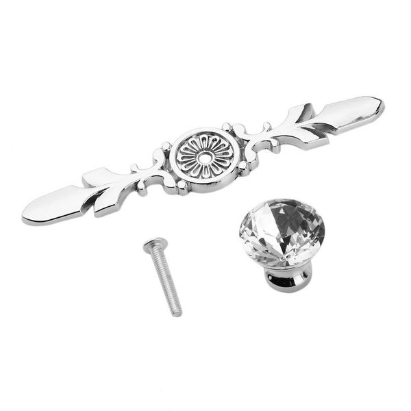 

diamond crystal glass цинкового сплав дверь ящик кабинет шкаф одно отверстие прицепной ручка ручка с опорной плитой 010