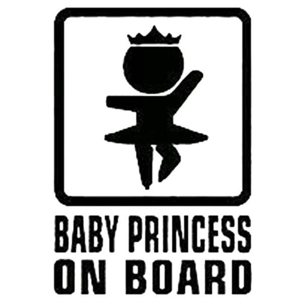 

15*10.3cm baby princess onboard car window vinyl decal sticker funny car window bumper novelty jdm drift vinyl decal sticker