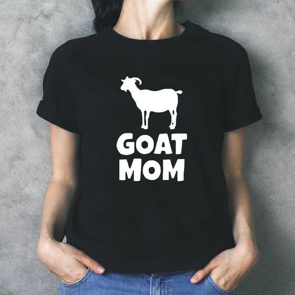 

смешные коза graphic печати женщины tshirt коза мама tshirt farm девочка лето повседневная рубашка tee shirt femme hipster t женщины топы, White
