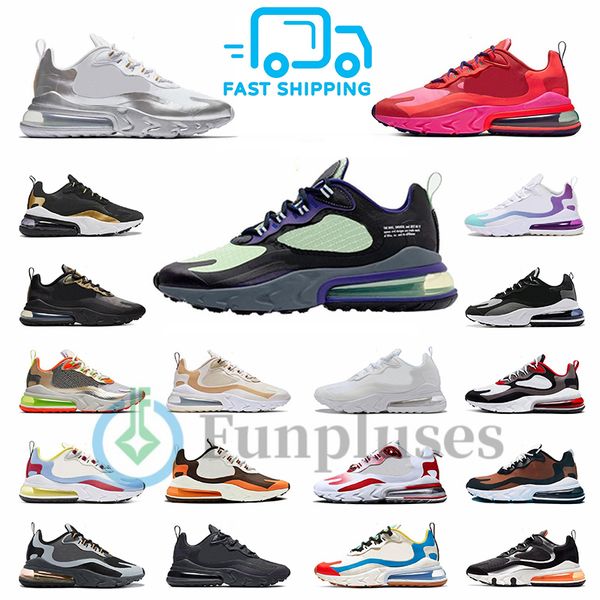 

fast shipping air epic react men running shoes for women bauhaus metalic gold optical triple black white breathable fashion sports sneaker