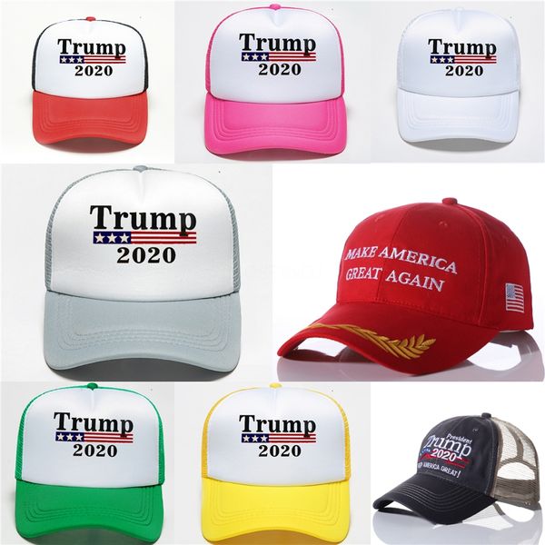 

2020 make america great again hat our president donald trump slogan with usa flag cap 3d embroidery caps adjustable baseball hats m520f #615, Blue;gray