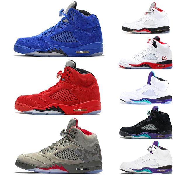 

5 5s camo wings basketball shoes for men fresh prince oregon ducks grape black men sport trainers shoes sneakers size 713