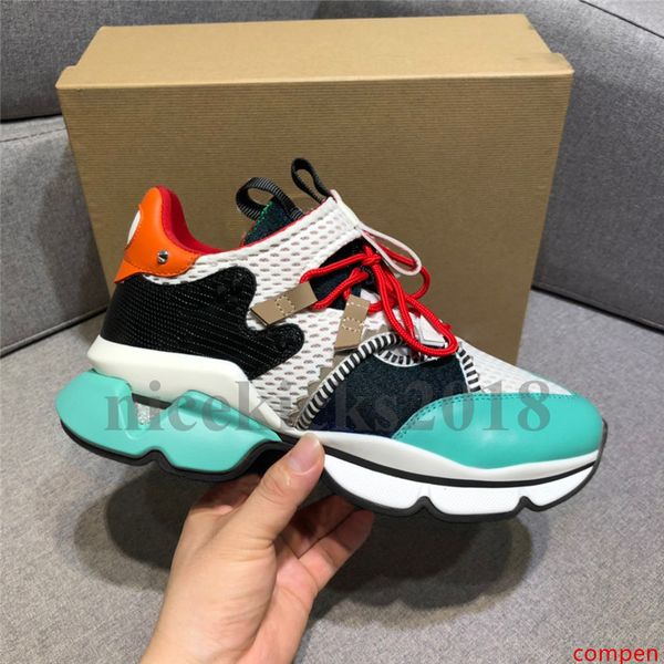 

with box womens mens casual shoes luxury designer spikes sneaker mesh patchwork matte leather chaussures men trainers espadrilles