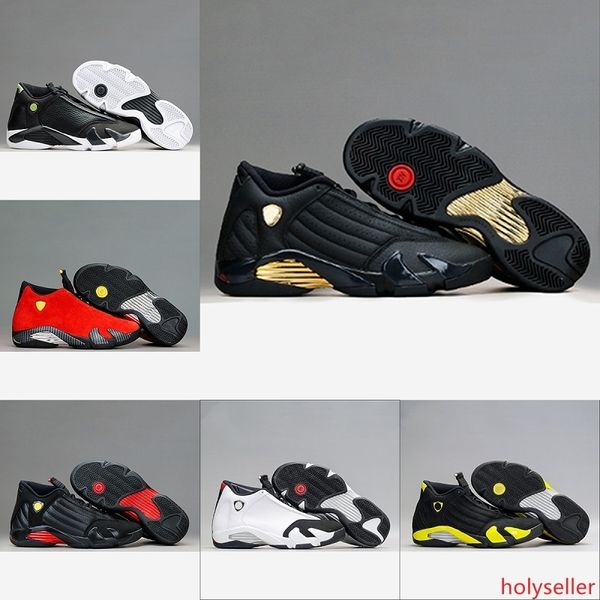 

mens designer 14 14s basketball shoes the last sthunder red dmp men playoffs black toe indiglo trainers sneakers size 8-13