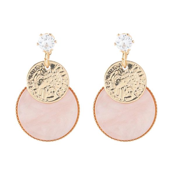 

1 pairs earrings jewelry pearl ear flower cute-round, Golden