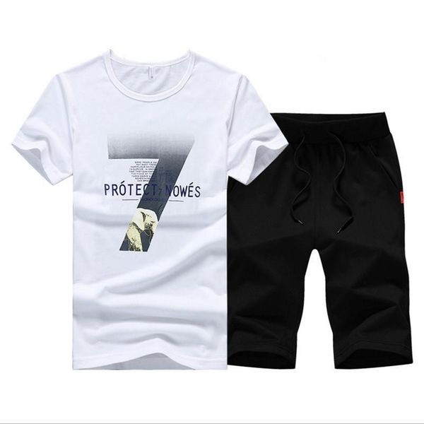 

mens suits two pieces clothing set summer men's sportswear sportsman wear o-neck short sleeve man clothing kawaii -4xl, Gray