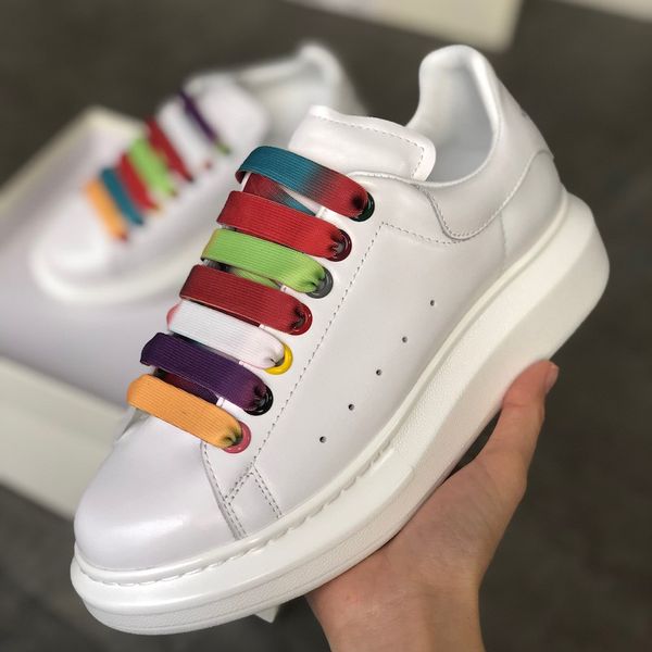 

белые мужские женщины платформа sneaker крупногабаритные тренажеры новая reflective 3m телячья кожа замша красочные кружево свадебные туфли, Black