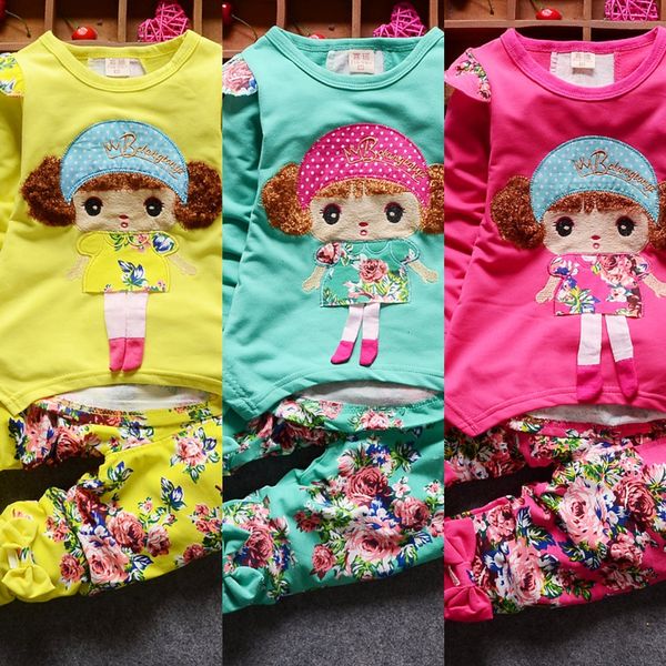 

yjche women's children's clothing 0-1-3 years old western long sleeve two-piece set baby girl suit 4 fashionable 2 children's