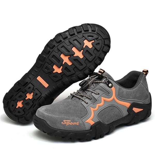 

outdoor shoes men for hiking leather soft rubber men's sneakers mountain climbing camping tactical shoes