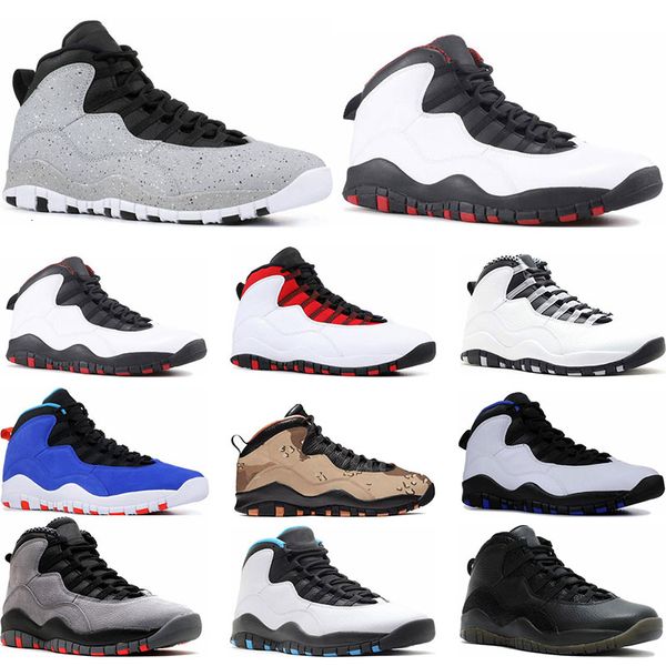 

mens 10s basketball shoes desert camo tinker cement bobcats grey chicage grey i am back powder blue new trainers sports sneaker size 7-13