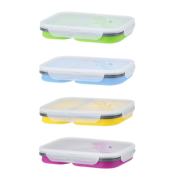

900ml silicone collapsible portable lunch box storage container bowl