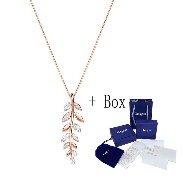 

mulier 2019 swa новый восхитительный простой mayfly листьев ожерелье белое золото розовое золото оригинал lady valentine gift free post, Silver