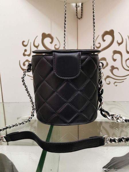 

fashion luxury woman designer handbag leather lambskin flip bag chain messenger shoulder bag bucket bags cosmetic bags 24cm