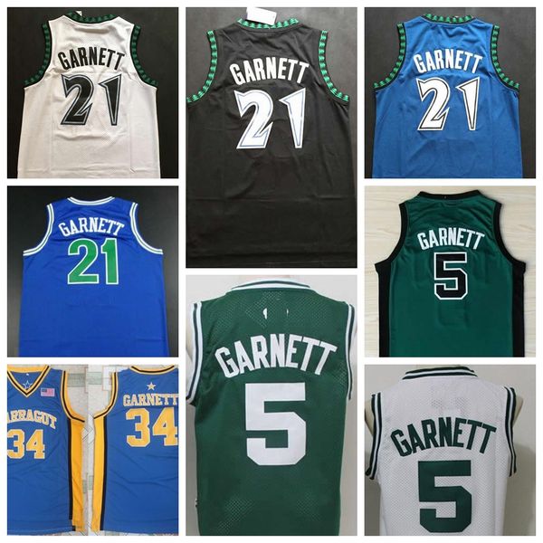 

21 kevin garnett jer ey black blue white titched hirt men 21 kevin garnett college jer ey xxxl