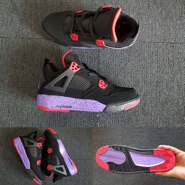 

shoes new basketball 4 nrg raptors black purple red for men women j4 4s "23" sports sneakers with box size 36-47