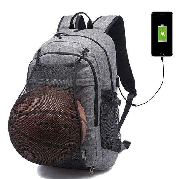 

sport backpacks men lapbackpack school bag for teenager boys soccer ball pack gym bags male football basketball net xa604wd