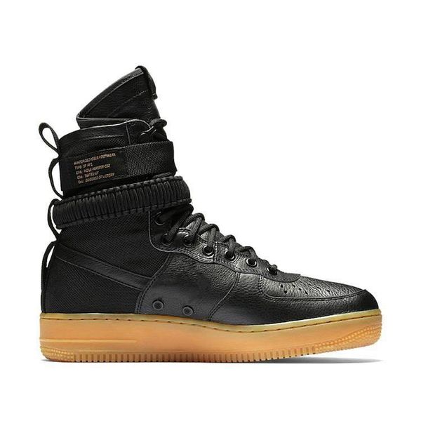

with 2019 special field sf af1 mid running shoes for men and women 9 color sports shoes sf athletic sport trainers 36-46, Black