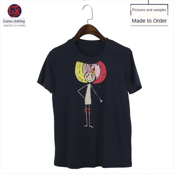 

oem с короткими рукавами шелкография футболки женский загорелая шелкотрафаретной печати искусственного шитья с короткими рукавами хлопок дуб, White