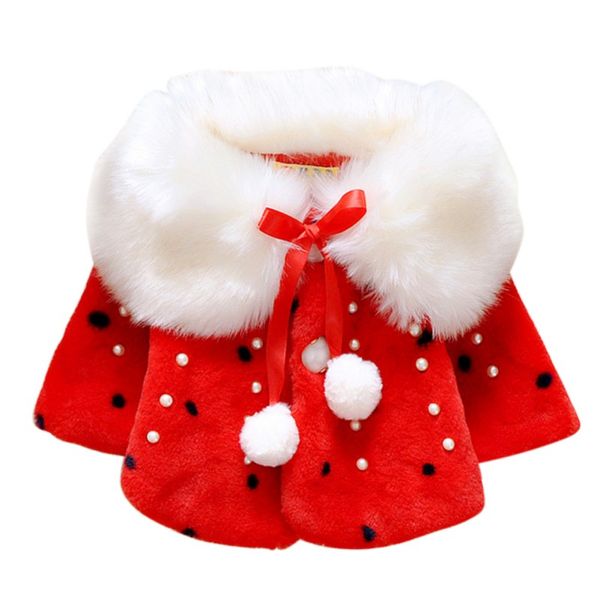 

Baby Girls Infant Cotton Winter Warm Coat Cloak Jacket Thick Warm Clothes, Pink