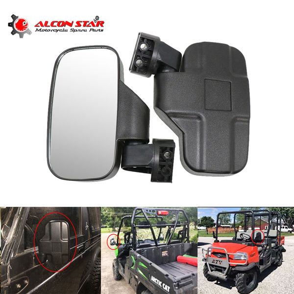 

alconstar- 1.75" 2" motorcycle utv side mirror rear view mirror adjustable double buckle for polaris rzr 800 900 for canam