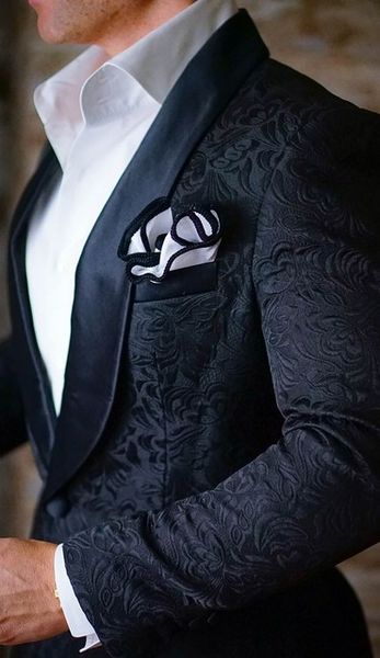 

shawl lapel wedding tuxedos slim fit suits for men groomsmen suit two pieces prom formal suits (jacket+pants+tie) 232, Black;gray