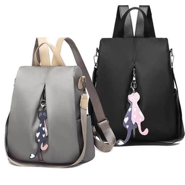 

2020 women backpacks fashion women shoulder bag solid color school bag for teenage girl children backpacks travel