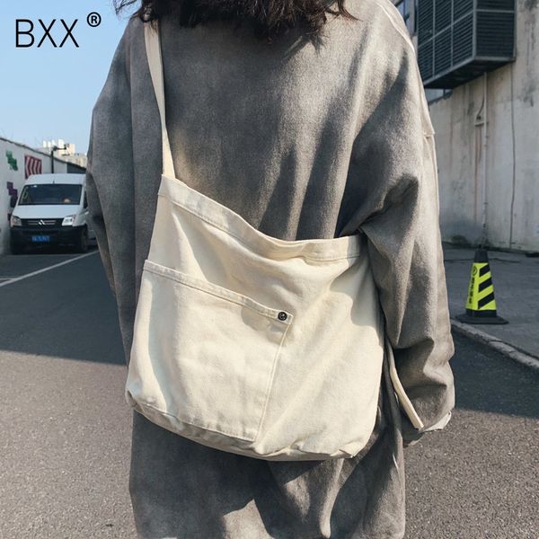 

bxx] simple style canvas crossbody bags for women 2020 spring high capacity lady shoulder messenger bag female handbags hl366