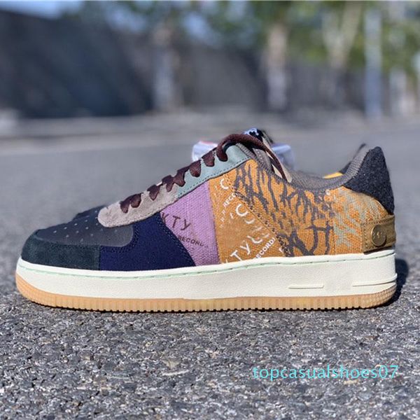 

classic travis f1 classic skateboarding shoe ins velvet multi color stitching zipper mens women fashion designer casual shoes t07, Black