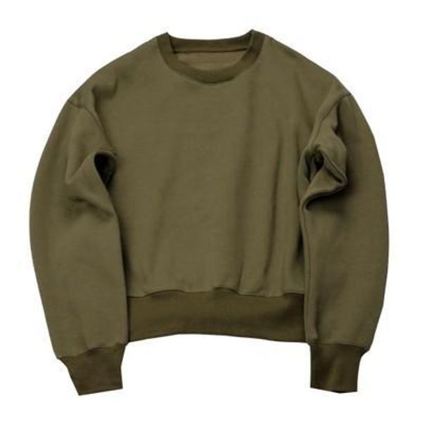 

men's hoodies west couple sweatshirt pure color men women crew neck pullover solid color long sleeve male size s-2xl, Black