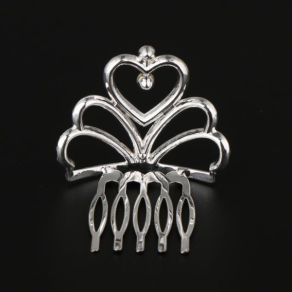 

искрящаяся принцесса корона мини тиара гребень для волос головной убор, Silver