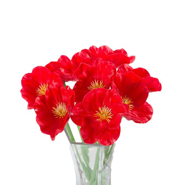 

Artificial flower fake flower mini poppy wedding bouquet wedding flower pu and pla tic flower decorating party and wedding