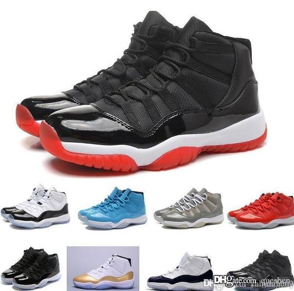 

2018 shoes 11 white flu game gs barons wolf grey gym 11s red taxi playoffs gamma french blue size us6-us12, Black