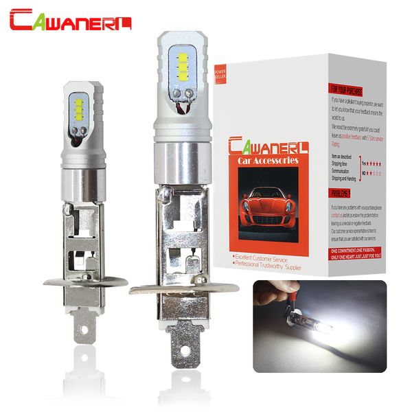 

cawanerl h1 led bulb 80w 3200lm each set car fog light drl daytime running lamp csp 6000k white 12v car styling 2 pieces