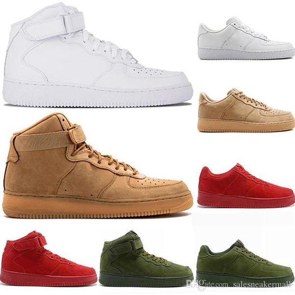 

2019 forces men women low cut one 1 shoes white black dunk skateboarding shoes classic fashion luxury mens women designer sandals shoes