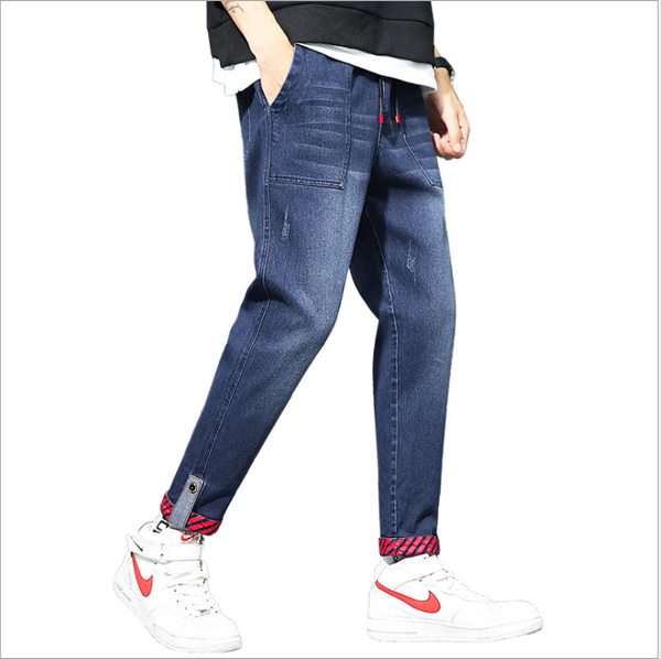 

джинсы мужские литтл tide brand korean мужские джинсы 1114, Blue
